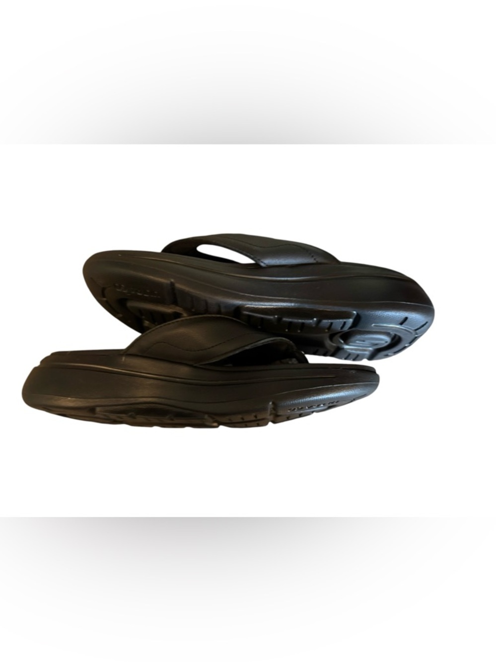 Skechers Men's Black Cushioned ArchFit Flip-Flop Sandals Size 8 - Picture 4 of 7
